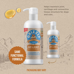 Grizzly Pet Products Joint Aid Liquid Hip and Joint Health Supplement Product for Dogs and Cats, 32 Ounce