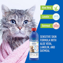 Plus Flea & Tick Shampoo with Precor for Cats, Kittens, Dogs & Puppies Over 12 Weeks Of Age Sensitive Skin Flea Treatment | Kills Adult Fleas, Flea Eggs, Ticks, and Lice