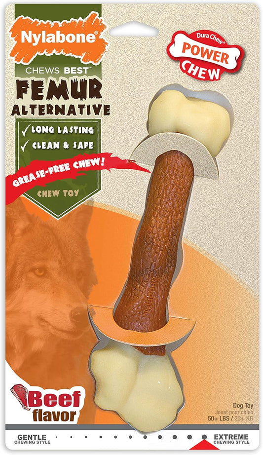 Nylabone Femur Bone Alternative Power Chew Toy for Dogs, Dog Toys for Aggressive Chewers