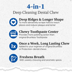 Ark Naturals Extreme Clean Brushless Toothpaste, Longer Lasting Dog Dental Chew for Large Breeds, Freshens Breath, Helps Reduce Plaque and Tartar, 18oz, 1 Pack