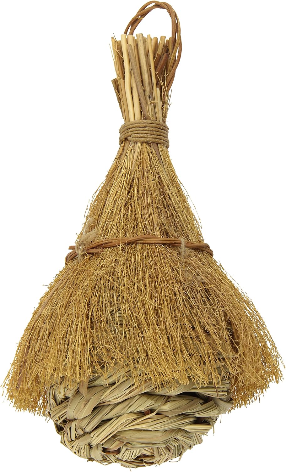 Prevue Pet Products BPV1156 Natural Fiber Finch Covered Tiki Hut for Birds