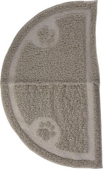 Petmate Arm & Hammer Half Circle Litter Mat, Gray, 23x14x3, Clean Floors, Waterproof, Easy Clean, Durable Litter Pad for Kitten Cat