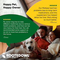 Rooted Owl® Liver Health Supplement for Dogs - Milk Thistle - 60 Vegan Caps