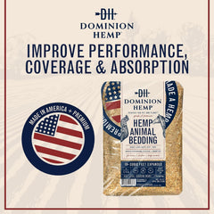 Premium Hemp Bedding for Chicken Coops 285L (~10 Cu Ft usable Volume) - Made in USA - Ideal Nesting Material for Newly Hatched Chicks, Brooder Cover, Small Pet Bedding - 30lbs, 1-Pack