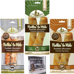 Fieldcrest Farms Nothing to Hide Natural Rawhide Alternative Rolls for Dogs - 3 Pack Bundle (Chicken, Beef, Peanut Butter) Premium Grade Easily Digestible Chews - Great for Dental Health