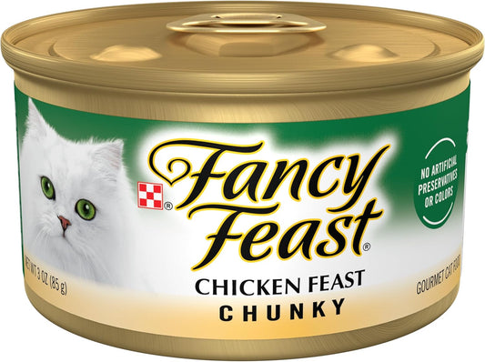 Purina Fancy Feast Chunky Chicken Feast Wet Cat Food - (Pack of 24) 3 oz. Cans
