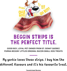 Purina Beggin' With Real Meat Dog Treats, Fun Size Original With Bacon Flavor 6 oz. Pouches