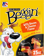 Purina Beggin' Strips With Real Meat Dog Training Treats With Bacon and Cheese Flavors - 25 oz. Pouch