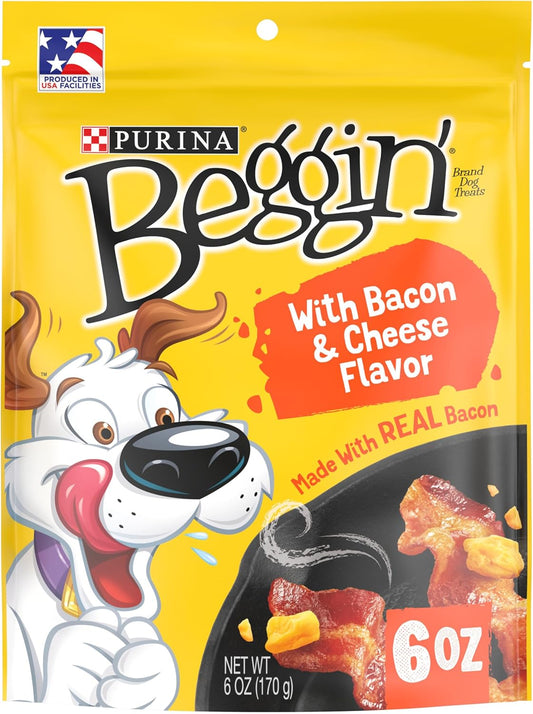 Purina Beggin' Strips With Real Meat Dog Training Treats With Bacon and Cheese Flavors - 6 Ounce