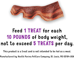 Purina Beggin' Strips Dog Treats, Original With Bacon Flavor -  6 oz. Pouches