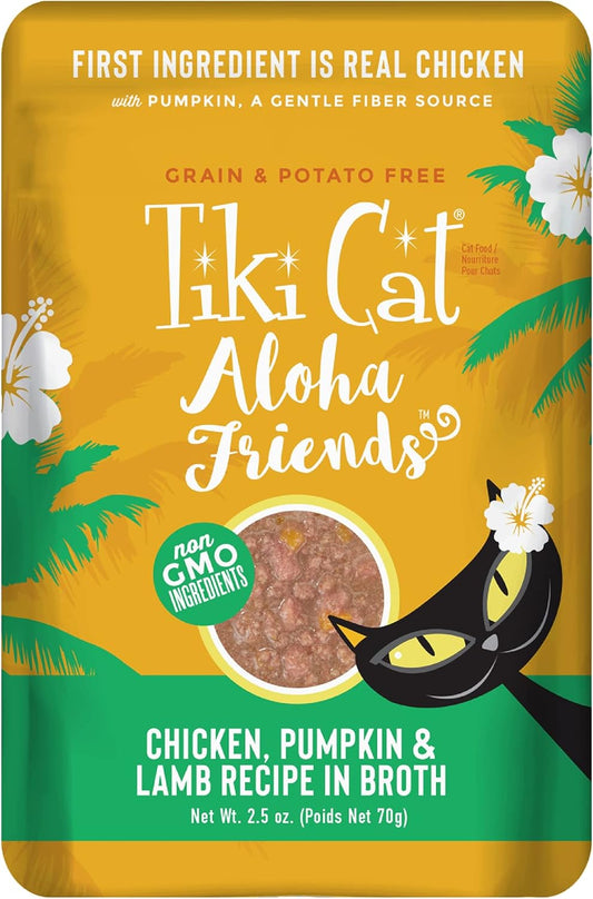 Tiki Cat Aloha Friends, Chicken, Pumpkin & Lamb, Grain-Free & High Moisture, Wet Cat Food for All Life Stages