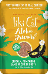 Tiki Cat Aloha Friends, Chicken, Pumpkin & Lamb, Grain-Free & High Moisture, Wet Cat Food for All Life Stages