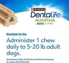 Purina DentaLife ActivFresh Daily Oral Care Mini Dog Chews - 56 ct. Pouch