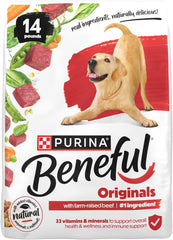 Beneful Purina Real Meat Dry Dog Food, Originals with Farm-Raised Beef, 14 lb. Bag