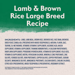 Natural Balance Limited Ingredient Large Breed Adult Dry Dog Food with Healthy Grains, Lamb & Brown Rice Recipe