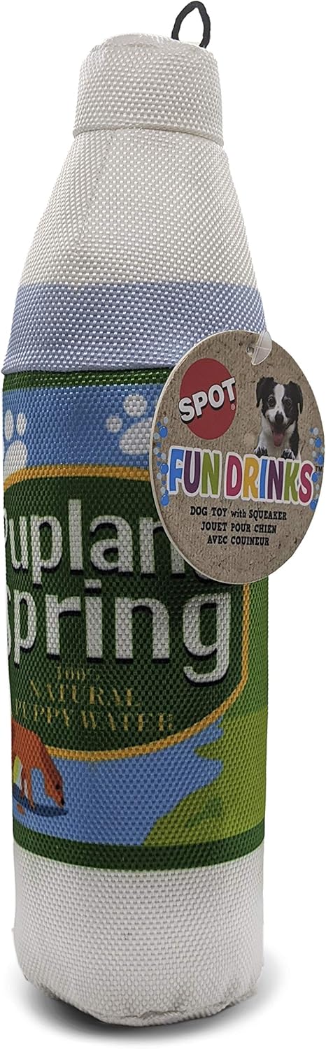 SPOT by Ethical Products Fun Drinks Dog Toys - The Whimsical Dog Toy with Squeaker for All Dogs - Chew Plush and Squeak Dog Toy Small and Large Breeds - Interactive Toy for Dogs - Pupland Springs