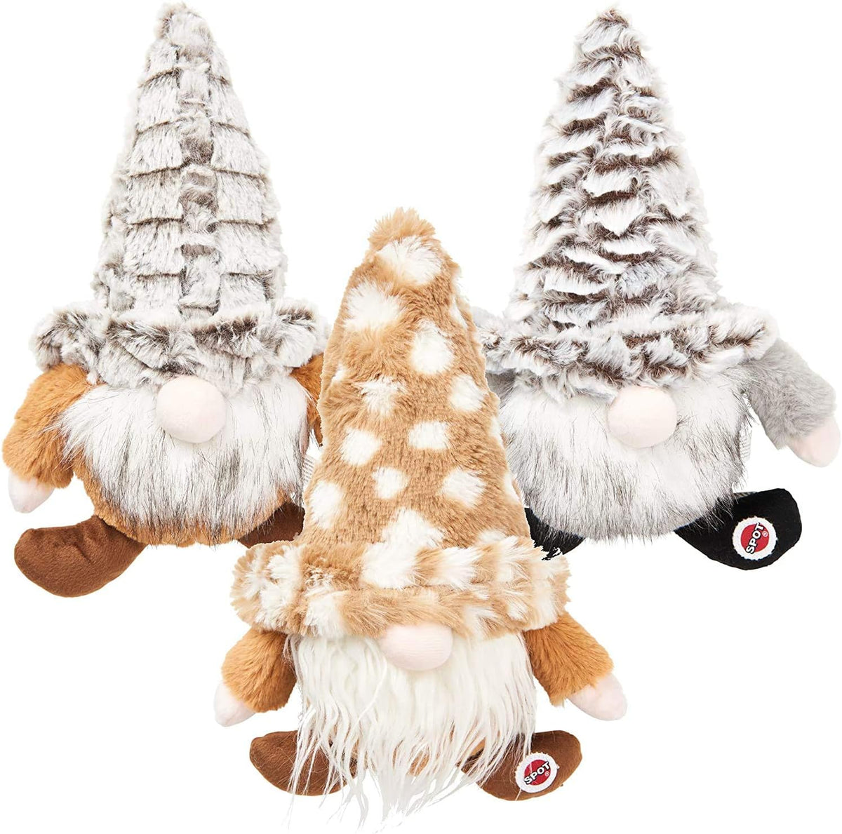 Woodsy Gnome Plush Dog Toys, 12 Inch, Assorted Colors, with Squeakers