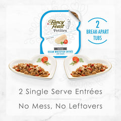 Purina Fancy Feast Gourmet Gravy Wet Cat Food, Petites Ocean Whitefish With Tomato Entree - (Pack of 12) 2.8 oz. Tubs