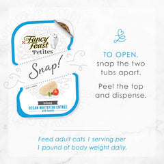 Purina Fancy Feast Gourmet Gravy Wet Cat Food, Petites Ocean Whitefish With Tomato Entree - (Pack of 12) 2.8 oz. Tubs