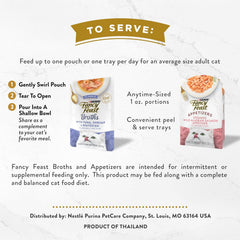 Purina Fancy Feast Lickable Appetizers and Broths Collection Grain Free Wet Cat Food Topper Variety Pack - 12 ct. Box (Pack of 2 Pack)