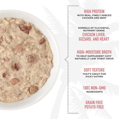 Tiki Cat After Dark Pate+, Chicken & Beef, High-Protein and 100% Non-GMO Ingredients, Wet Cat Food for Adult Cats