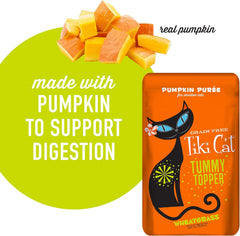 Tiki Cat Born Carnivore Functions Digestion, Pumpkin Recipe Puree, Formulated to Support Healthy Digestion, Mousse Cat Food Topper