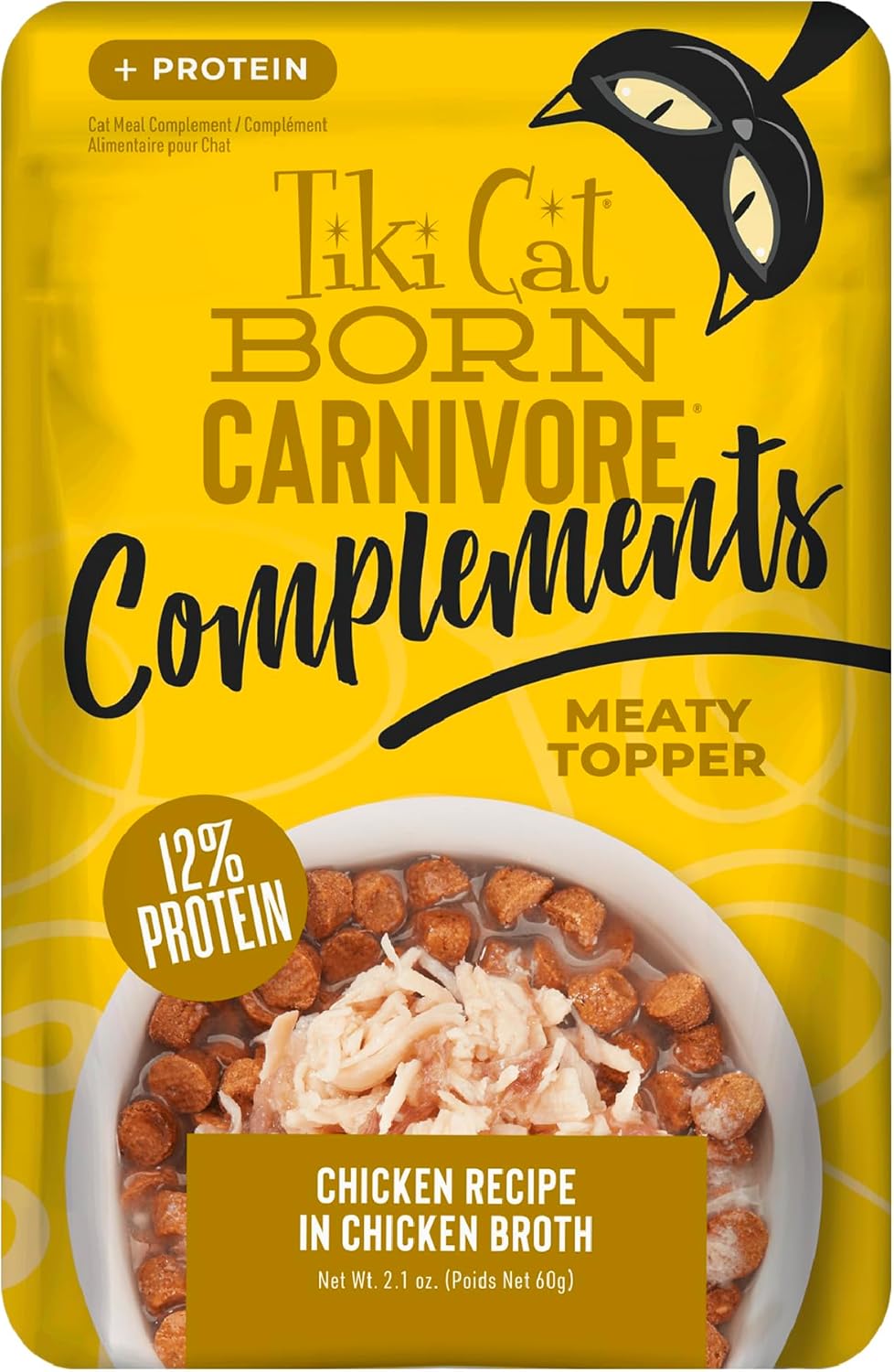 Tiki Cat Born Carnivore Complements Wet Cat Food Topper, Chicken