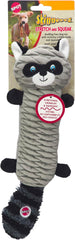 SPOT Skinneeez Stretch and Squeak Dog Toy - Stuffing-Free Stretchy Toy with Crinkle and Squeaker, Fun for Dogs to Tug and Fetch, Assorted Animal Characters - Beaver, Raccoon, or Fox -