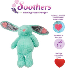 SPOT Soothers Heartbeat Bunny- Calming Toy for Dogs with Heartbeat Pulse, Separation Anxiety Relief and Behavioral Training Aid for Puppy Calming, 12in