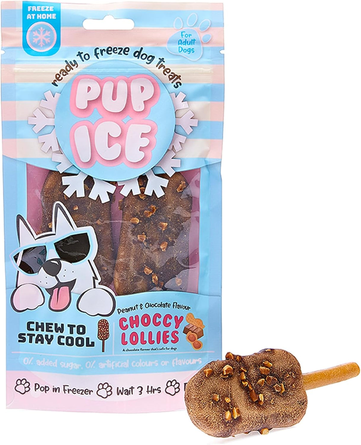 SPOT Pup Ice- Ready to Freeze at Home Dog Treats-Edible Chews for Medium Breed Dogs & Puppies with Real Chicken to Keep Your Pup Cool Year Round