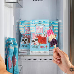 Pup Ice- Ready to Freeze at Home Dog Treats-Edible Chews for Small Breed Dogs & Puppies with Real Chicken to Keep Your Pup Cool Year Round, Fruity Lollies Watermelon Flavor, 3pcs