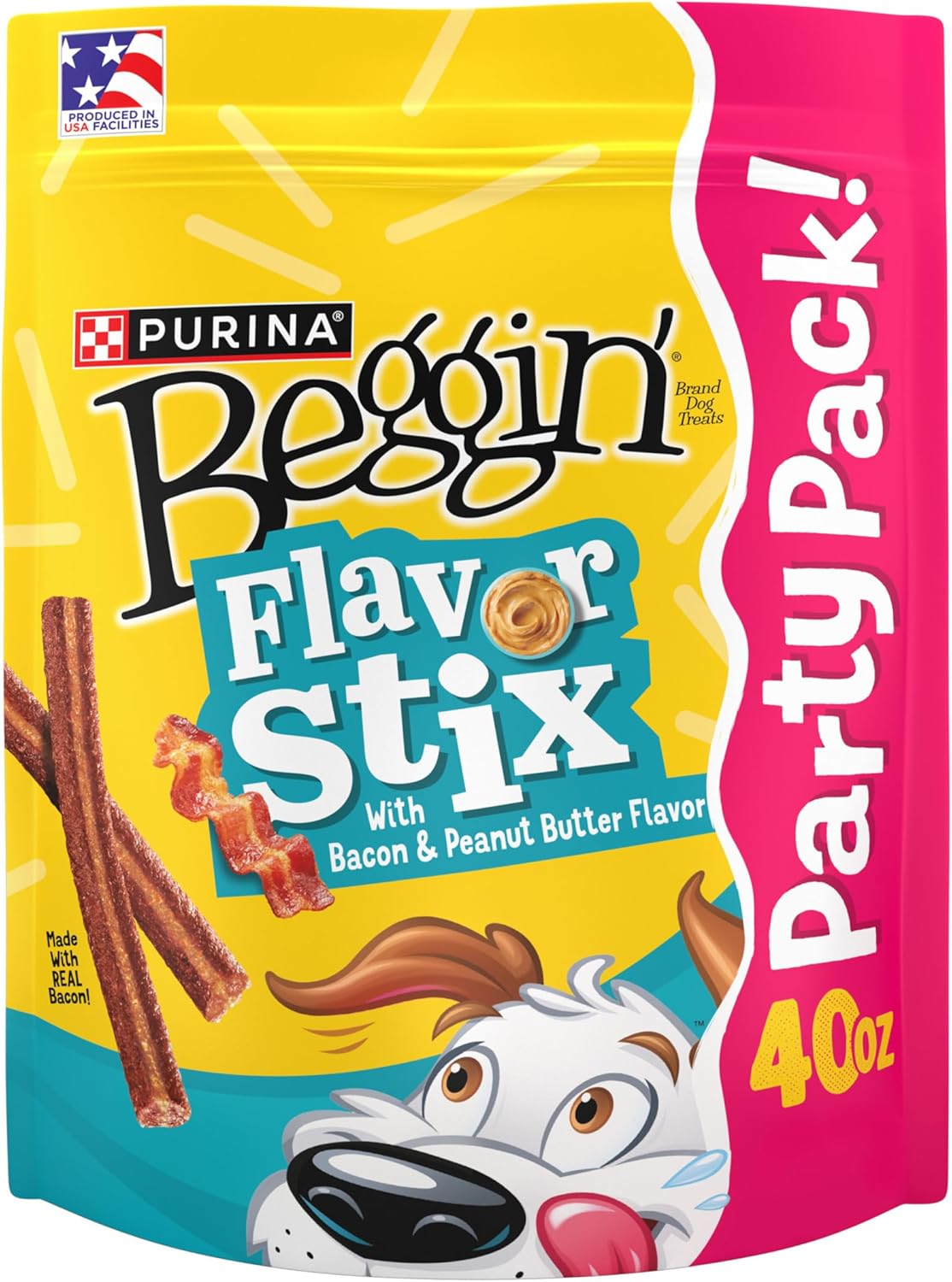 Purina Beggin'’ Flavor Stix with Bacon and Peanut Butter Flavor Dog Chew Stix