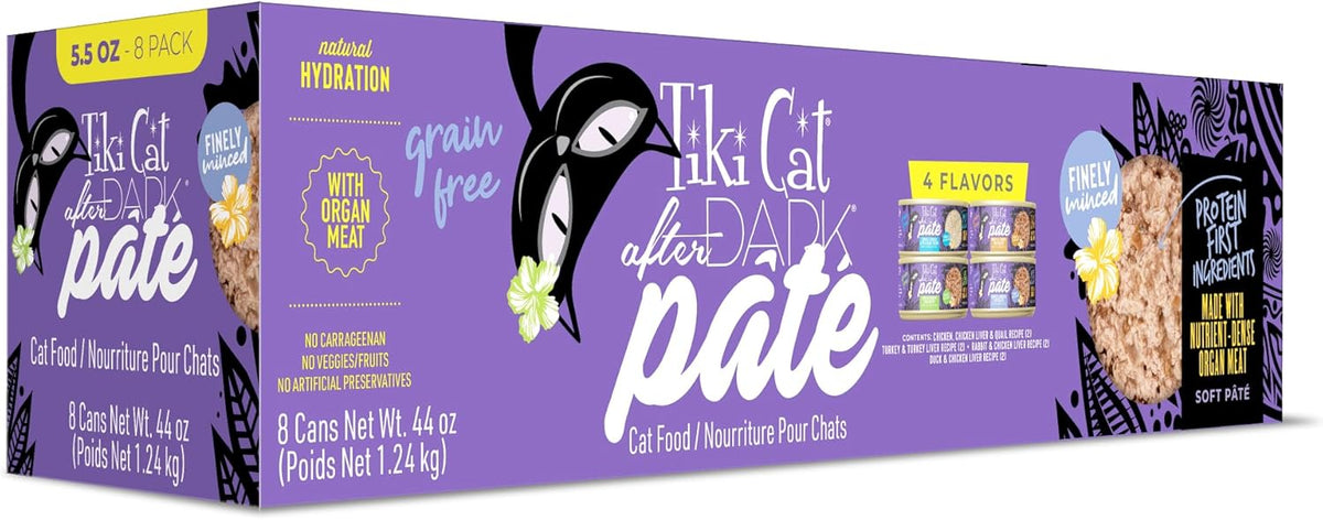 Tiki Cat After Dark Soft Pate Wet Cat Food, Variety Pack