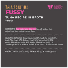 Tiki Cat Solutions Topper Multipack, Fussy, Tuna Recipe in Broth