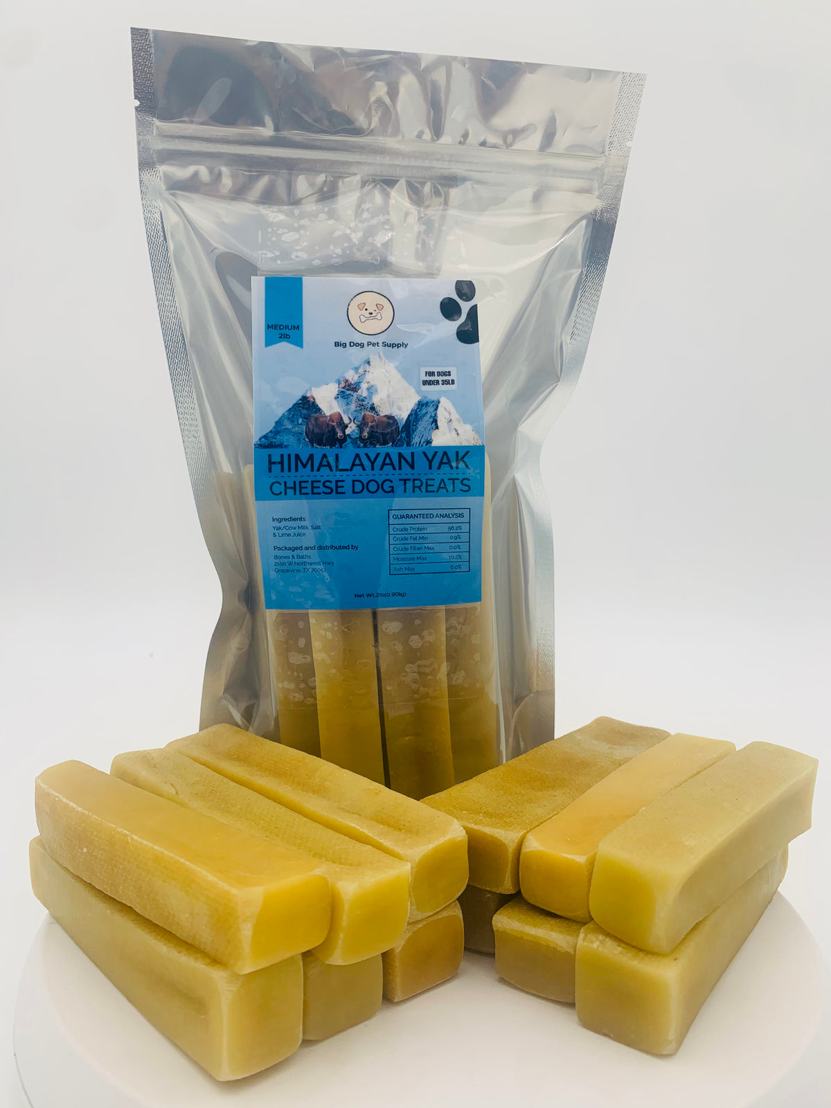 Big Dog Pet Supply Himalayan Yak Cheese Dog Treats-Medium