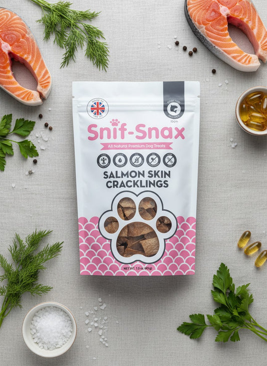 Snif Snax Salmon Skin Crackling Dog Treats 1.5 oz