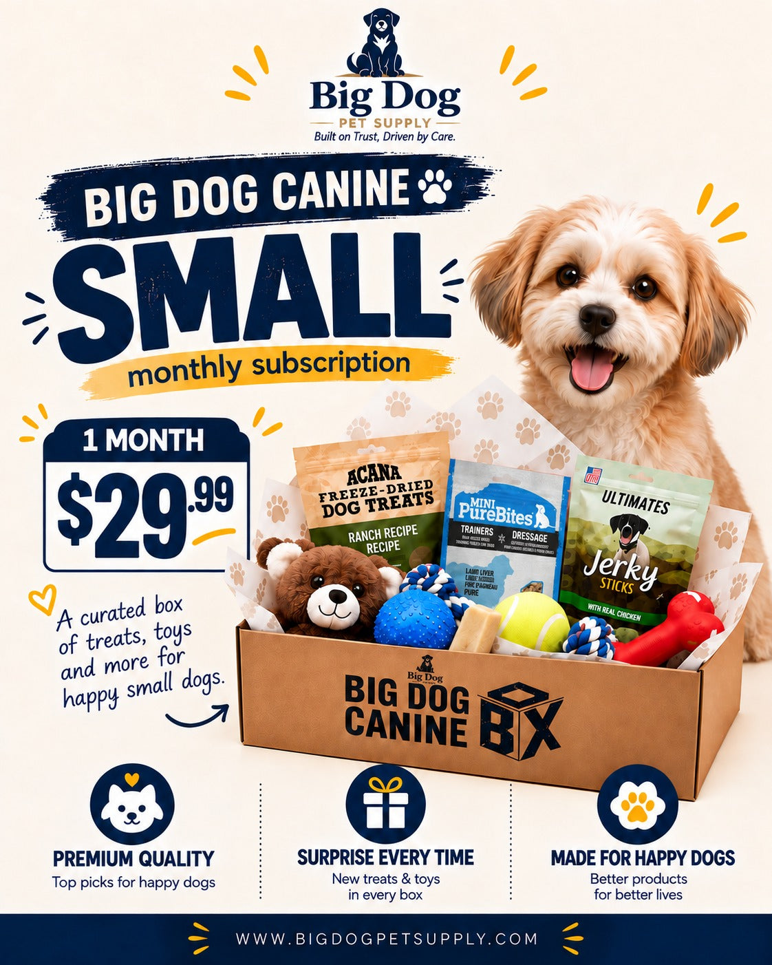 Big Dog Canine Box for Small Dogs