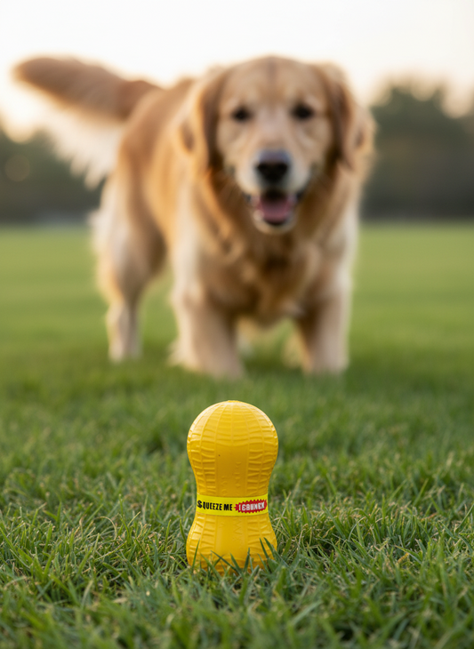 Ruff Dawg™ Peanut / Weenut Crunch Dog Toy – 4.625” for small dogs Made in USA.