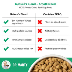 DR. MARTY DOG FREEZE DRIED NATURE'S BLEND SMALL BREED 16OZ
