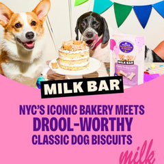 Wellness Old Mother Hubbard Milk Bar P'Nutty B-Day Party Dog Biscuits, Natural Treats, Peanut Butter Flavor with Birthday Icing, 10 oz Bag