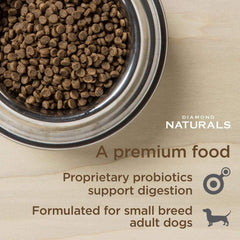 Diamond Naturals Dry Food for Adult Dogs, Small Breed Chicken and Rice Formula, 18 Pound Bag