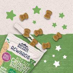 Natural Balance Limited Ingredient Rewards Crunchy Biscuits, Bite-Size Vegetarian Dog Treats for Small-Breed Adult Dogs, Peanut Butter Recipe, 8 Ounce (Pack of 1)