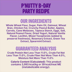 Wellness Old Mother Hubbard Milk Bar P'Nutty B-Day Party Dog Biscuits, Natural Treats, Peanut Butter Flavor with Birthday Icing, 10 oz Bag