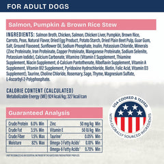 Natural Balance Health Protection Wet Dog Food - Whole Body Health, Easy on Digestion, Salmon Broth, Salmon, Pumpkin & Brown Rice Stew, Digestive Wellness Dog Food, High in Fiber - 12.5oz (Case of 6)