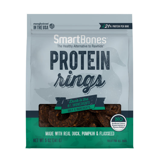 SmartBones Protein Rings Dog Treat Duck, Flax Seed, & Pumpkin, 1ea/5 oz
