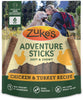Zuke's Adventure Sticks Chicken & Turkey Dog Soft & Chewy Treats, 6-oz pouch