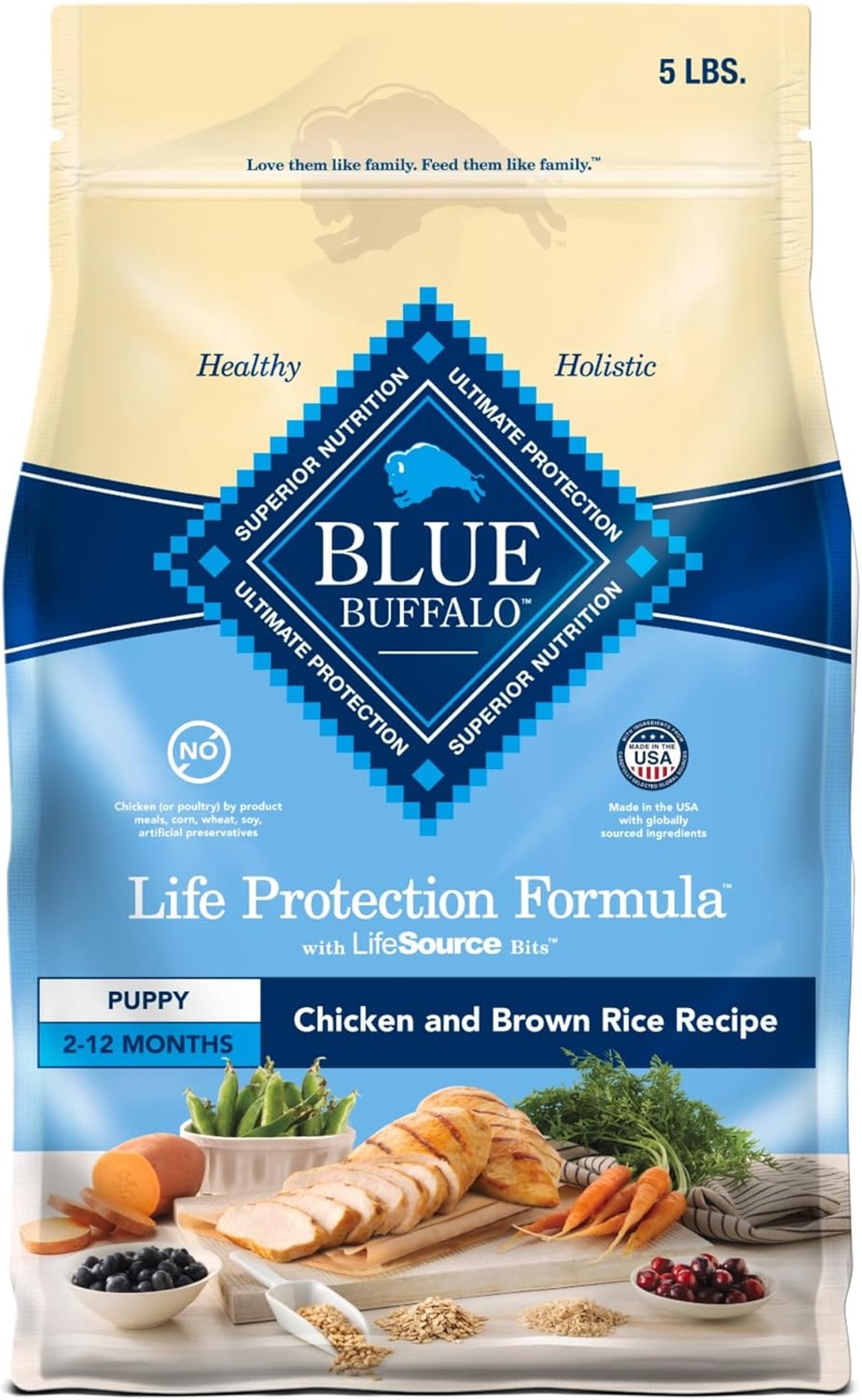 Blue Buffalo Life Protection Natural Chicken & Brown Rice Recipe Puppy Dry Dog Food