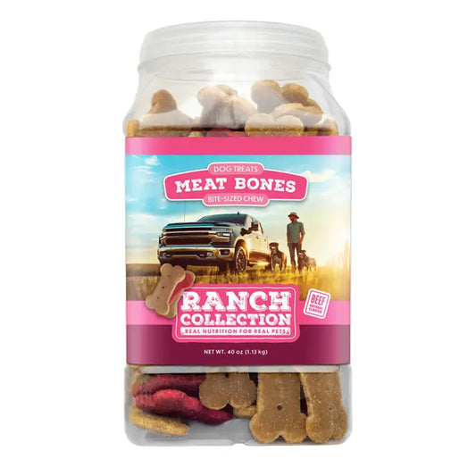 Ranch Collection Meat Bones Dog Treats, 40 oz Canister