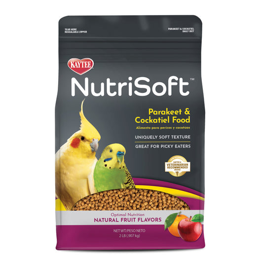 Kaytee NutriSoft Pet Parakeet & Cockatiel Bird Food, 2 lb