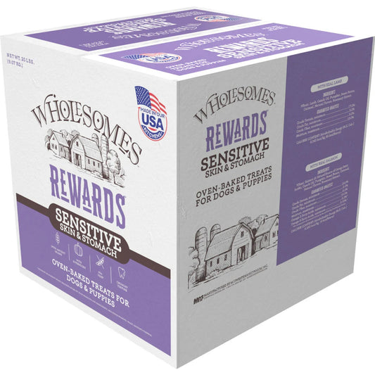 Wholesomes Rewards Sensitive Skin and Stomach Salmon Dog Biscuits 20 lb